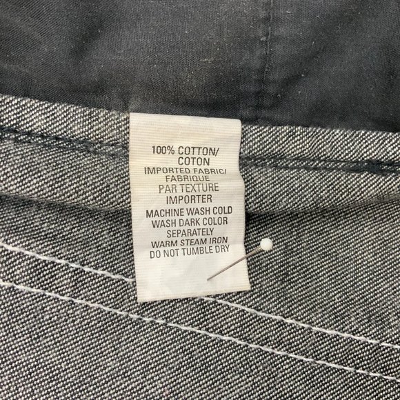 Vintage Anne Kleine Y2K Black Frayed Cotton Jeans Grunge Goth Size 8 - 6 - Picture 9 of 16